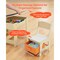 White Kids Table and 2 Chairs Set with Storage Box for Art and Learning